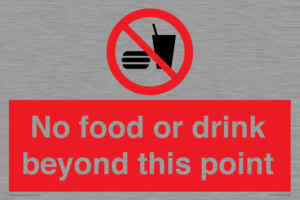 No food or drink beyond this point